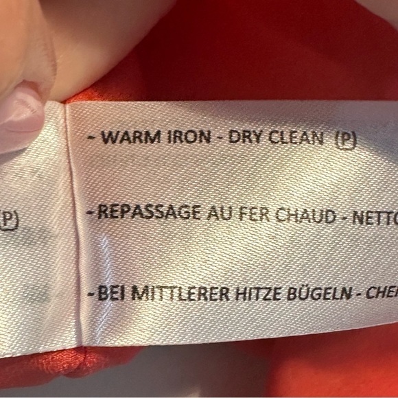 C/MEO COLLECTIVE Paneled Layered Asymmetric Dress Salmon Coral Dress Mini - Picture 8 of 9